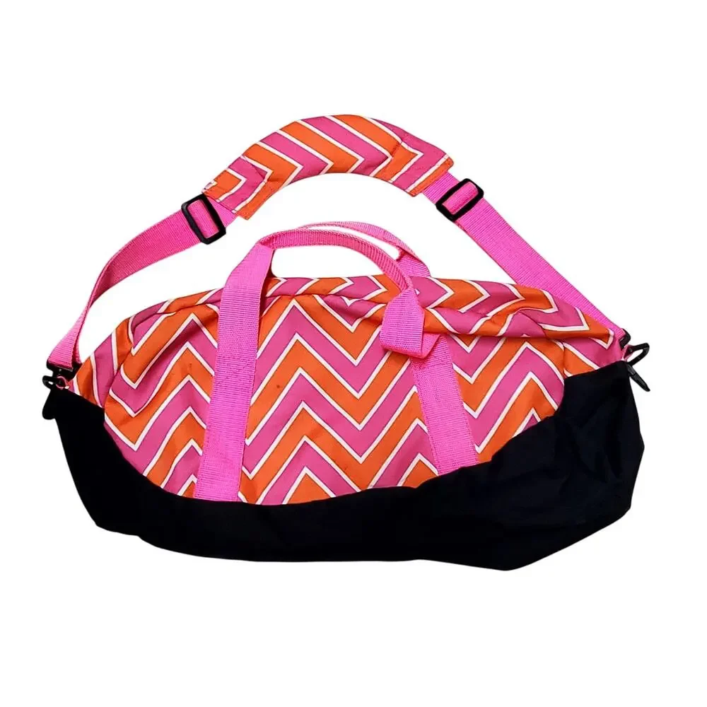 Wildkin Pink and Orange Stripe Overnight Duffle Zig Zag Pink Orange 20